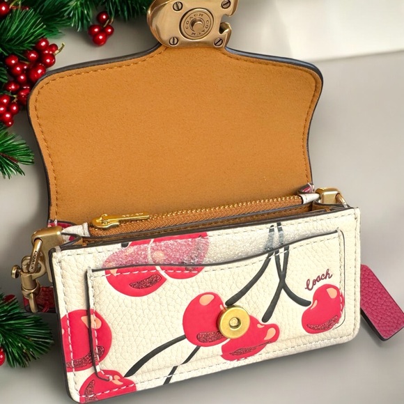 🚫SOLD🚫 Coach Tabby 12 Cherry Print and Coach Cherry Charm Collectible + Gift Box - Picture 12 of 17